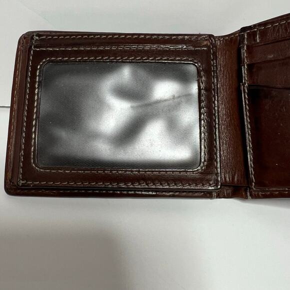 Fossil Dark Brown Leather Tri Fold Wallet for Men - Picture 4 of 7